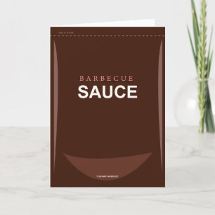 Drôle personnalisable sauce barbecue Carte d'anniv