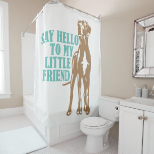 Drôle Petit Grand Dane Douche Rideau