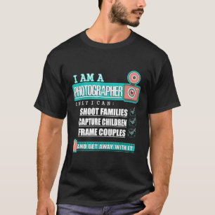 Drôle Photographe Cadeaux T-shirt Caméra Lover Pho
