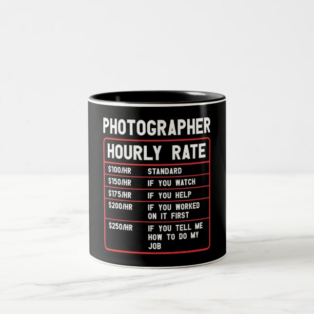 Drôle photographe heure note Mug (Centre)