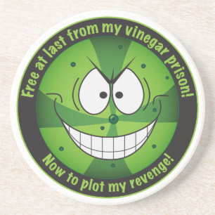 Drôle Pickle Evil Super Villain Dessous de verre