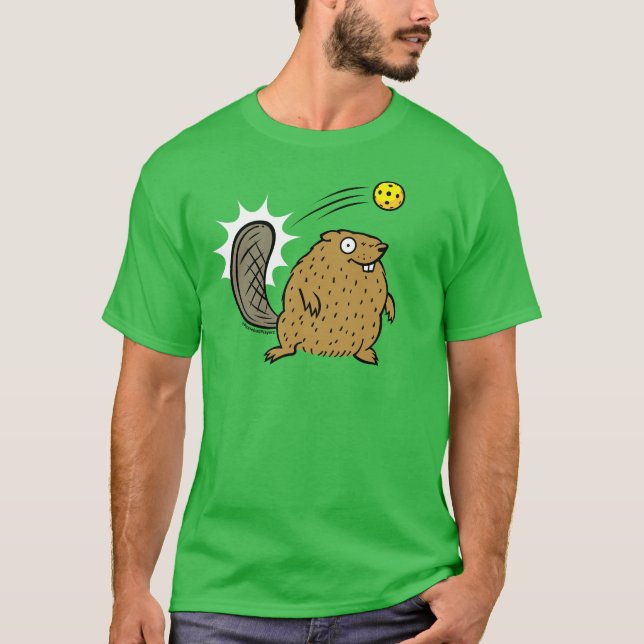 Drôle Pickleball Beaver Dink T-shirt (Devant)