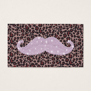 Drôle Pink Bling Moustache Et Motif Poster de anim