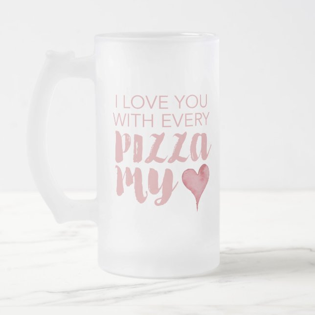 Drôle Pizza Bière Mug Valentines Jour Cadeaux Pour (Gauche)