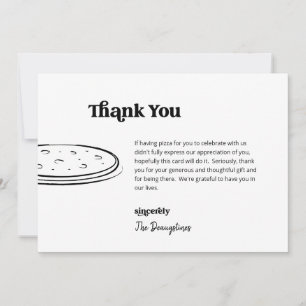 Drôle Pizza Mariage gratuit Carte de remerciements