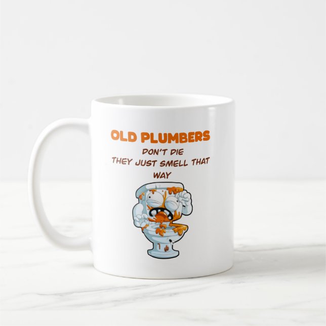 Drôle Plumber café Mug (Gauche)
