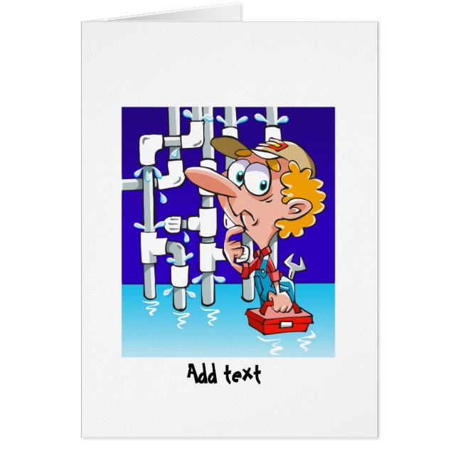 Drôle Plumber dessin animé personnalisé (Devant)