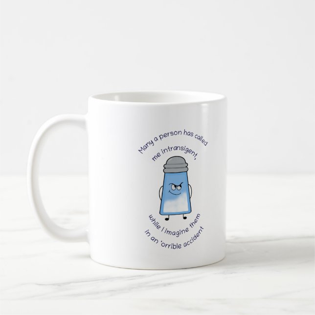 Drôle Poème Salé Couplet Mug "Accident Orrible" (Gauche)