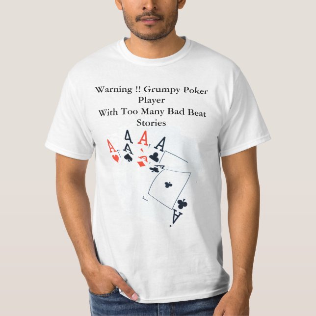 Drôle Poker Bad Beat Story, Mens Tshirt (Devant)
