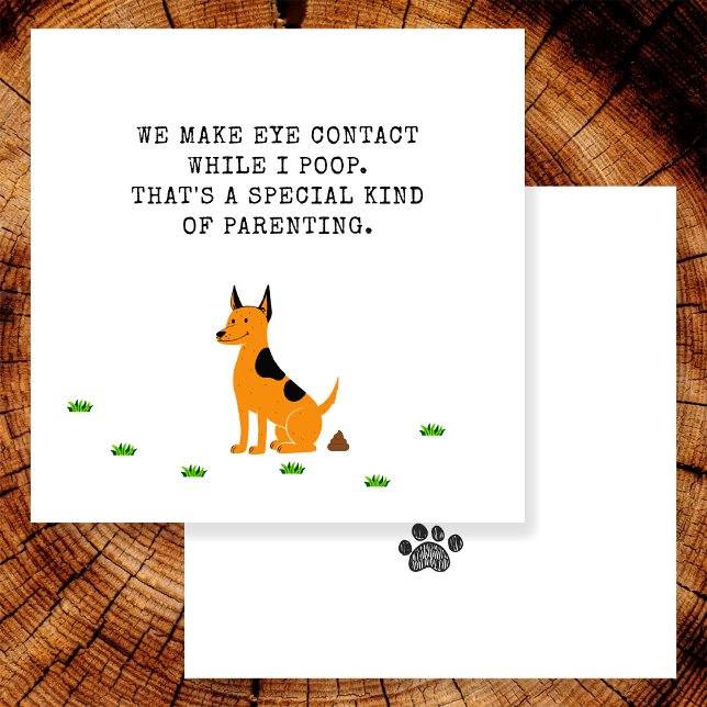 Drôle Poop Happy Carte Fête des pères Du Chien (Créateur téléchargé)