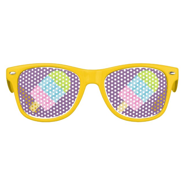 Drôle popsicle glacé fête ombre lunettes de soleil (Devant)