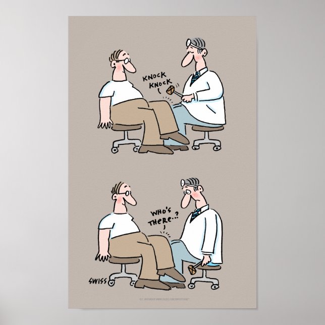Drôle Poster Médicale Bureau Docteur Vérifications (Devant)
