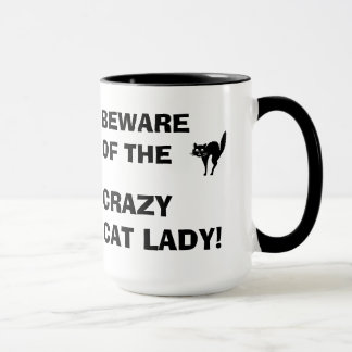 Drôle prenez garde de Madame folle Mug de chat