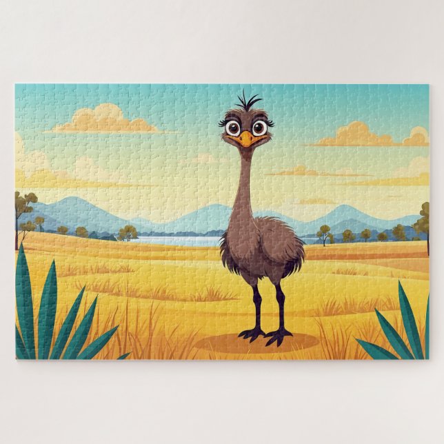 Drôle puzzle d'Ostrich (Horizontal)
