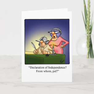 Drôle Quart Juillet Carte de voeux Humour