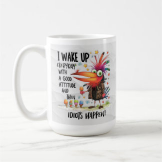Drôle Quirky Bird Coffee Mug - Idiots Se Produit