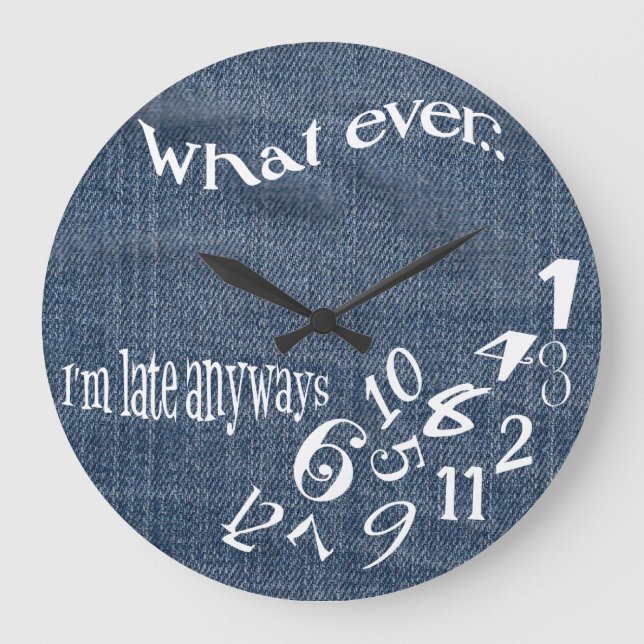 Drôle Quoi que je sois Dernière horloge Denim (Recto)