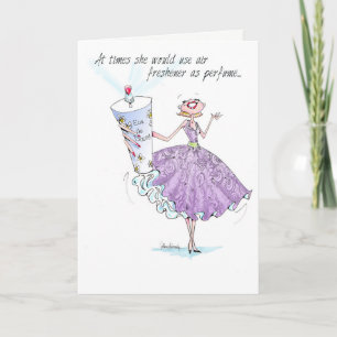 Drôle "Rafraîchissant" femme carte d'humour