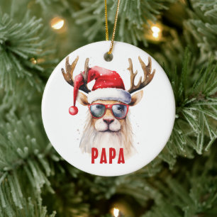 Drôle Reindeer Papa Ornement personnalisé