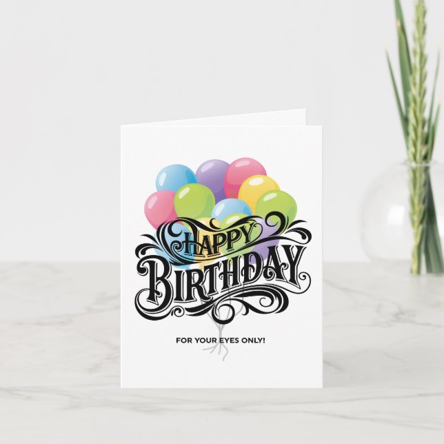Drôle Retro Bonne Carte Anniversaire Faites-Moi Un (Devant)