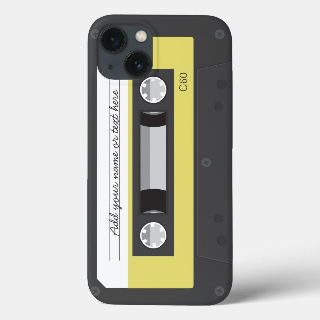 Drôle Retro Musique cassette iPhone 6 Coque (Verso)