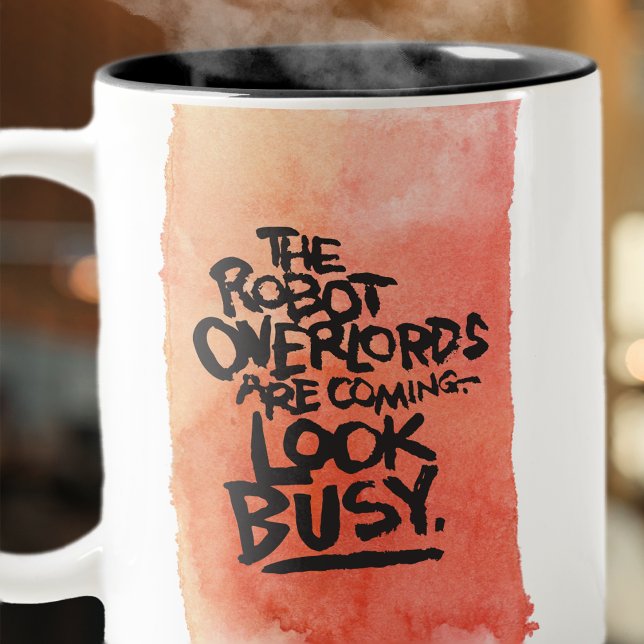 Drôle Robot Overlords Mug (Créateur téléchargé)
