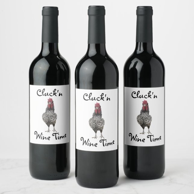 Drôle Rooster Étiquette de vin humoristique (Bouteilles)