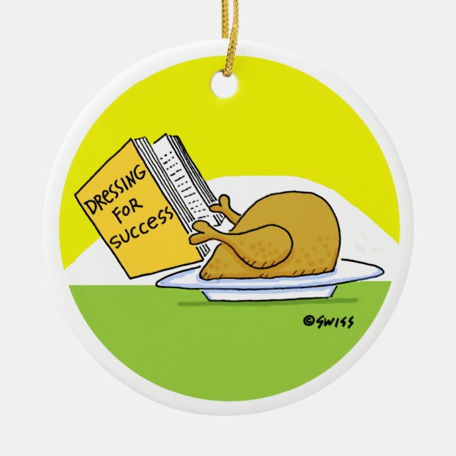 Drôle rôti Turquie ornement d'arbre de Noël (Devant)