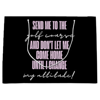 Drôle sac cadeau d'attitude de golf