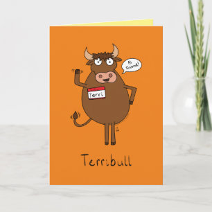 Drôle Sad Bull Pardon Carte De Voeux