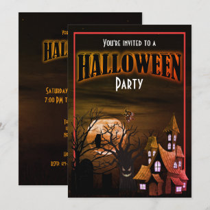 Drôle Scary Halloween Party Invitation