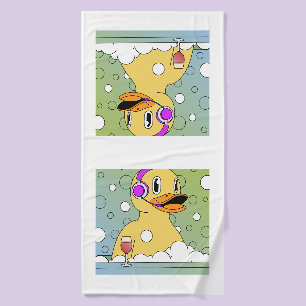 Drôle serviette de bain canard