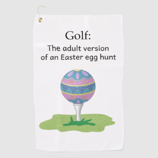 Drôle serviette de golf de Pâques