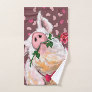 Drôle serviettes de bain de porc