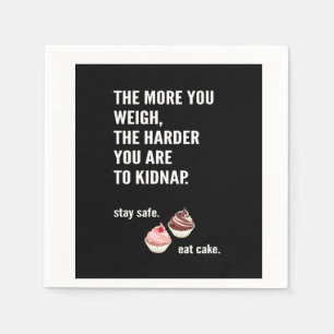 Drôle : serviettes en papier de gâteau. Humour Cup