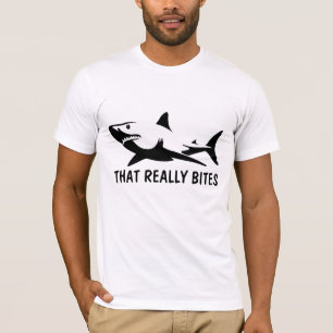 Drôle Shark mord T-shirt, homme T-shirt