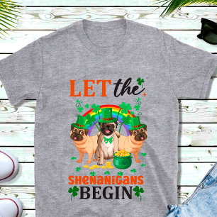 Drôle Shenanigans Chiens T-shirt Jour de la Saint 