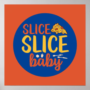 Drôle Slice Baby Pizza Lover Retro Cuisine Déco