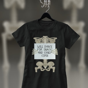 Drôle Slogan squelette Halloween T-shirt