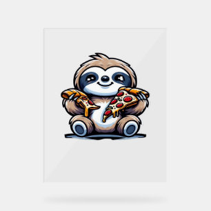 Drôle Sloth mangeant Pizza, Amoureux des animaux K