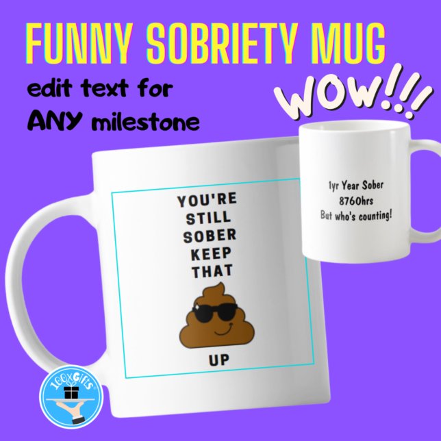 Drôle Sobriety Mug - Milestone Atteint Gardez-le (Créateur téléchargé)