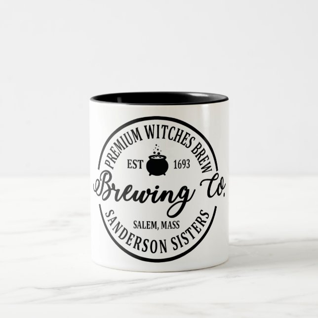 Drôle Sorcières Halloween brasser Mug de café à de (Centre)
