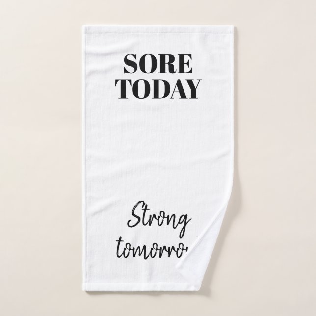 Drôle Sore Aujourd'Hui Fort Demain Gymnase (Serviette à main)