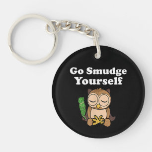 Drôle Spirituel Go Smudge Yourself Owl Méditer
