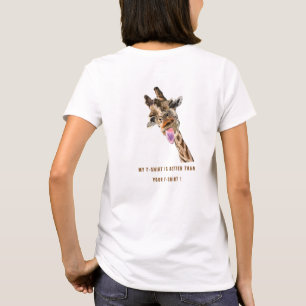 Drôle T-Shirt Cadeau Joueur Giraffe - Votre texte
