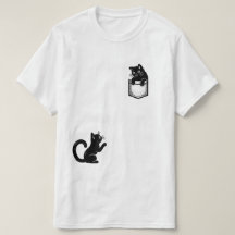 Drôle t-shirt chat noir