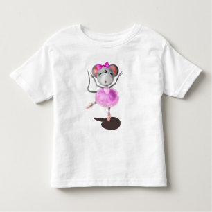 Drôle T-shirt Toddler Ballerina Mouse Ballet Danse