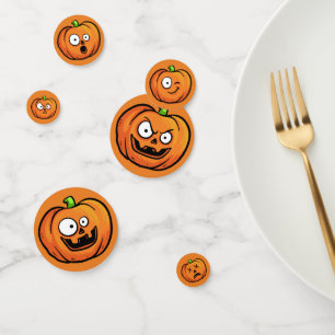 Drôle table Citrouille Halloween confetti