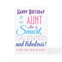Drôle Tante Bonne Carte d'Anniversaire
