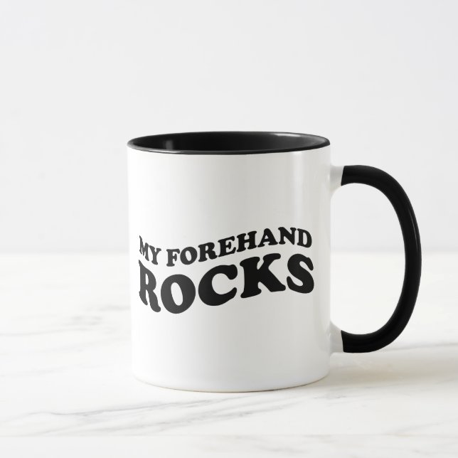 Drôle Tennis Mug : Mes rochers d'avant-main (Droite)